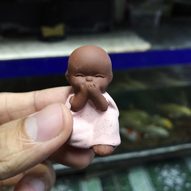 BỘ 4 CHÚ TIỂU TRANG TRÍ HỒ CÁ NON BỘ DÀI 4CM CAO 5CM