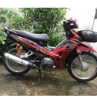 Tem rời honda wave blade 110 chữ tàu dán xe đỏ đen