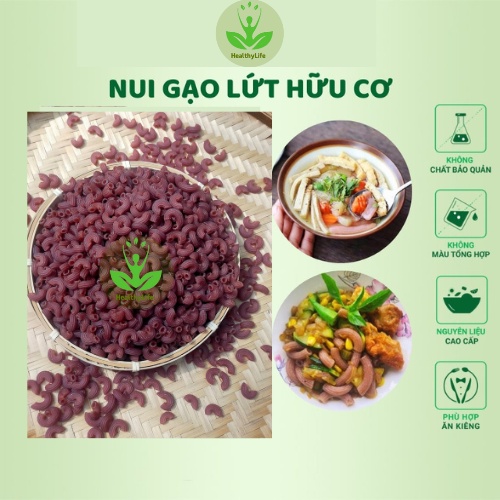 Nui gạo lứt FUMA cao cấp 500g ăn eatclean, ăn kiêng, ăn chay, hỗ trợ giảm cân