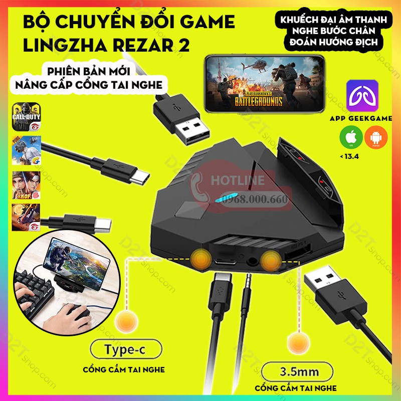 REZAR P30 PHIÊN BẢN NÂNG CẤP 2 | LINGZHA 2| Kết nối: có dây/bluetooth chơi PUBG,Call of Duty,cho cả Androi và iOS