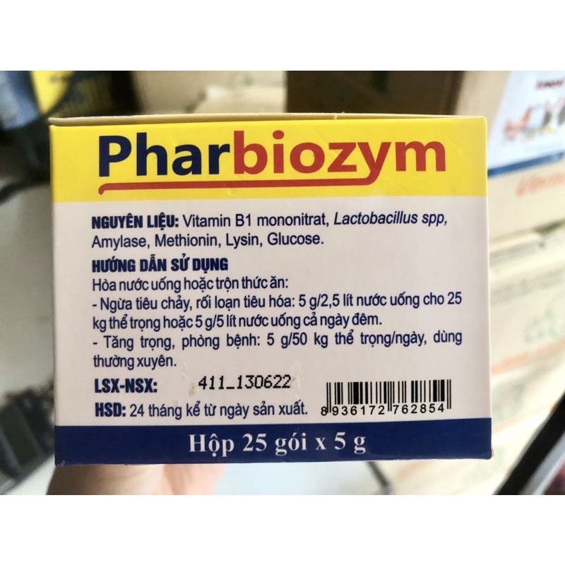 Men tiêu hoá Pharbiozym hỗ trợ đường ruột chó mèo _ Pharbiozym lẻ 1gói