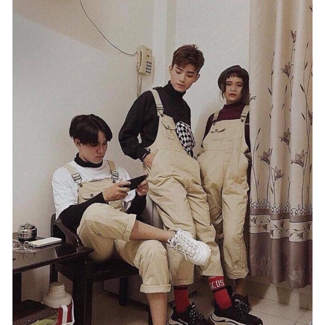 Yếm quần kaki dáng rộng cực xinh | BigBuy360 - bigbuy360.vn