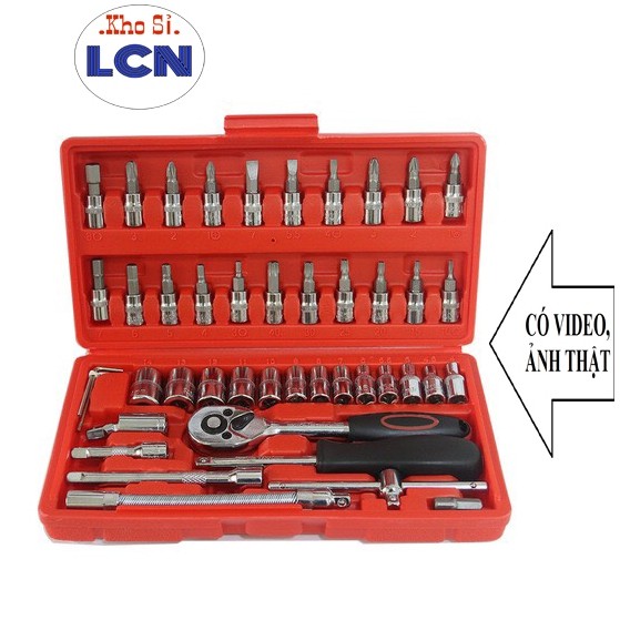 💎FREESHIP💎 Bộ Dụng Cụ Sửa Chữa Đa Năng 46 Chi Tiết - Bộ Khẩu Sửa Chữa Ô Tô, Xe Máy Hàng Loại 1 [SG]