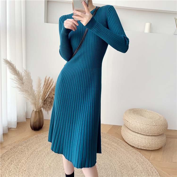 Đầm len ôm dáng thời trang nữ tính thanh lịch nhiều màu tùy chọn
