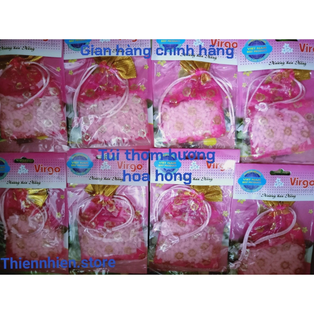 Túi thơm Virgo, túi thơm treo tủ quần áo, thơm phòng, thơm xe 3 mùi hương