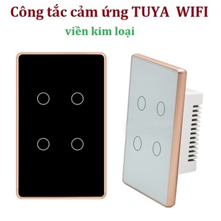 Công  tắc cảm ứng wifi Tuya Smart Life viền kim loại