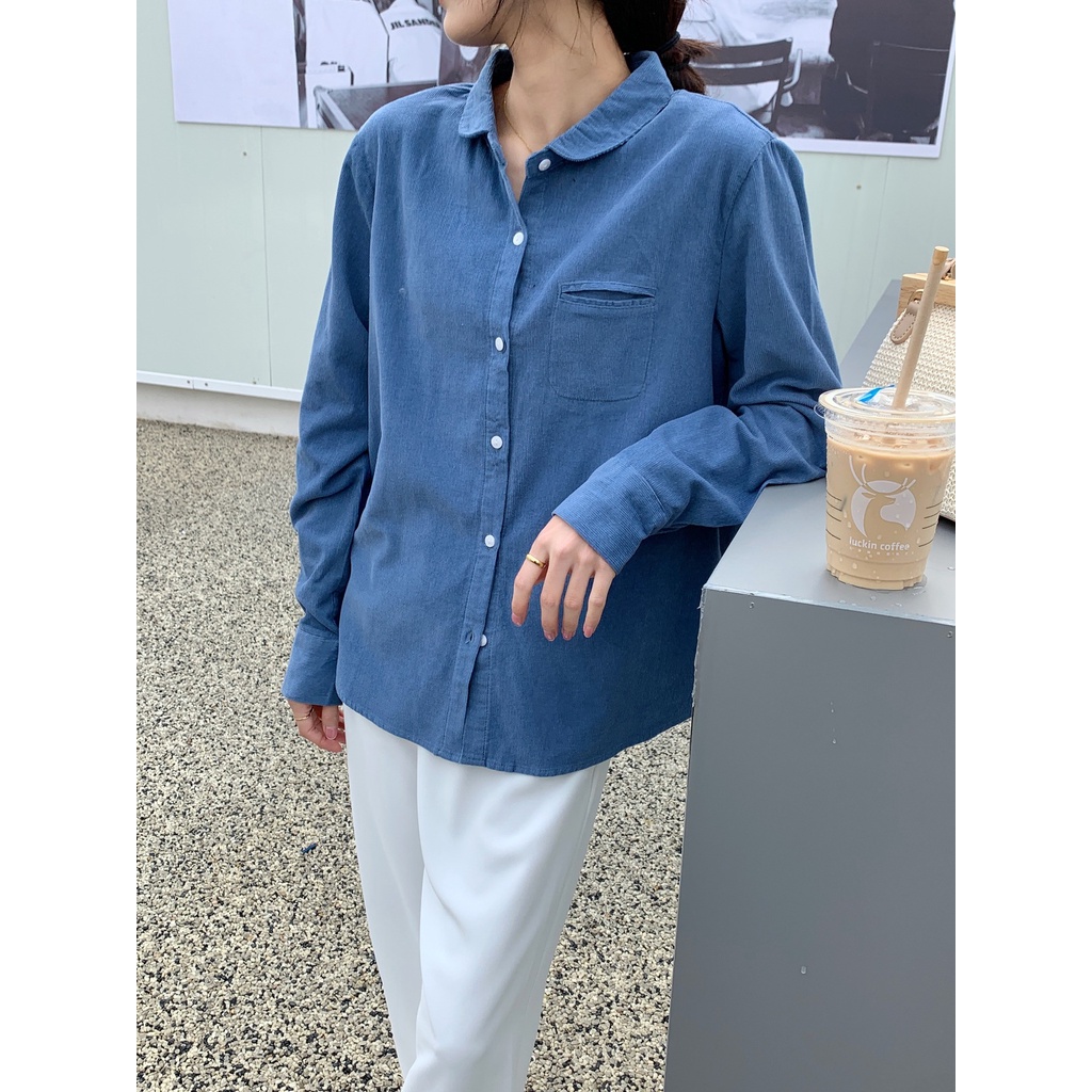 Áo Sơ Mi Nữ Tay Dài Có Túi Thiết Kế Mới Lạ