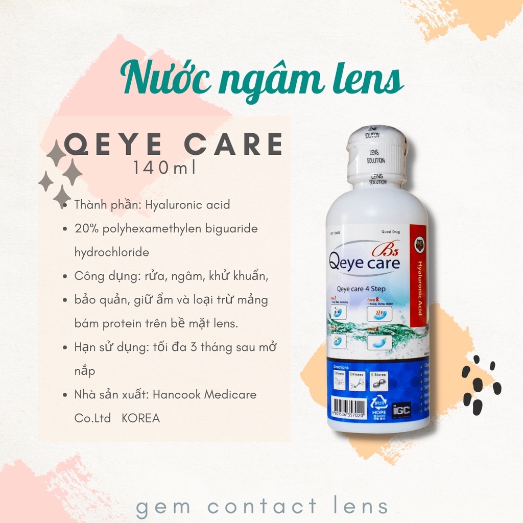 [TỔNG HỢP] Nước Ngâm Và Nhỏ Mắt Cho Lens QEYE CARE, THE VIEW, DREAMEYE Cấp Ẩm Cho Mắt Nhạy Cảm