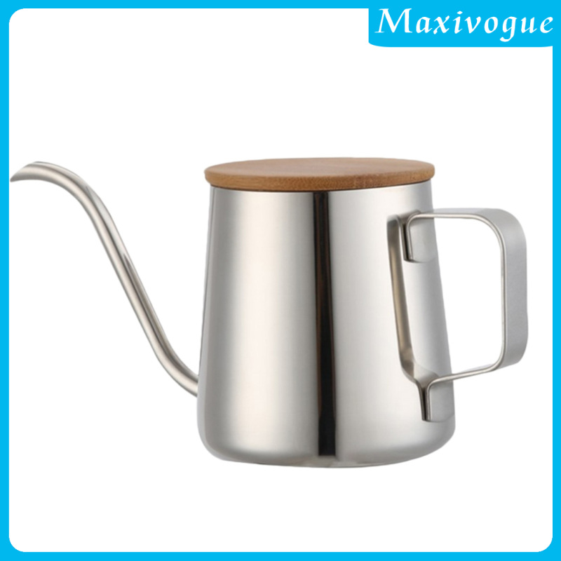 [MAXIVOGUE]Gooseneck Hand Drip Coffee Pot Stainless Steel Pour Over Tea Kettle 250ml