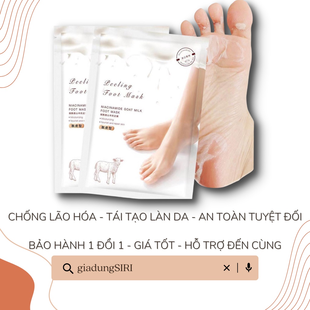 💖DEAL SỐC💖 Túi Mặt Nạ Ủ Chân Lột Da Chết Sữa Dê Nha Đam Sáng Da Và Cung Cấp Dưỡng Ẩm Cho Đôi Bàn Chân