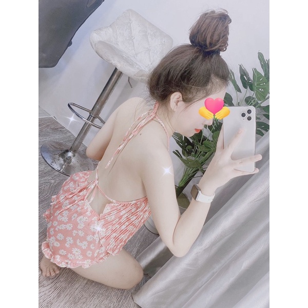 Set yếm hoa dập ly siêu đẹp sexy vải đỉnh | BigBuy360 - bigbuy360.vn