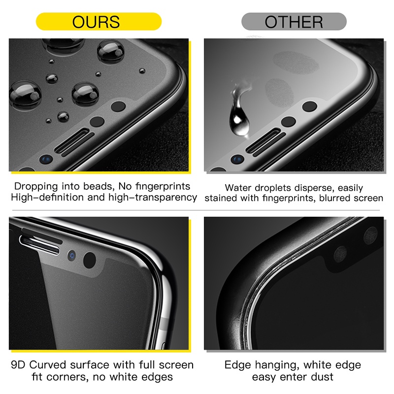 Kính Cường Lực 9D Nhám Bảo Vệ Màn Hình Cho iphone 11 12 13 pro MAX 12 13 mini iphone XS MAX XR 6s 7 8 plus se 2020