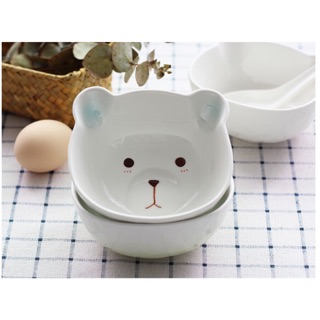 Bát sứ gấu trắng