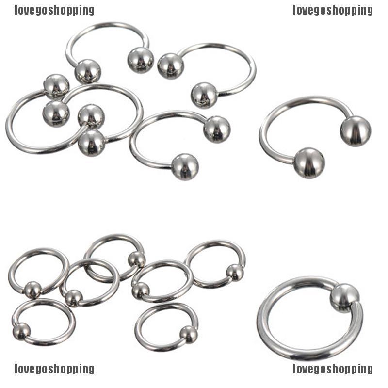 60 / 85 khuyên xỏ cơ thể bằng thép không gỉ cá tính