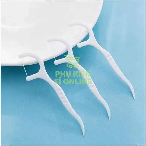 Hộp 50 chiếc tăm chỉ nha khoa sợi chỉ mảnh vệ sinh răng hoàn hảo