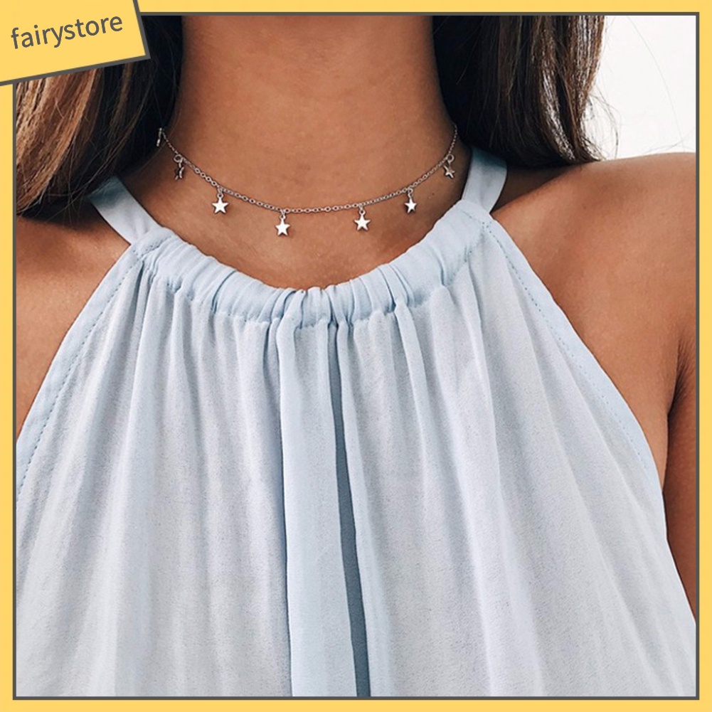 Dây chuyền hợp kim hình ngôi sao cánh xinh xắn cho nữ