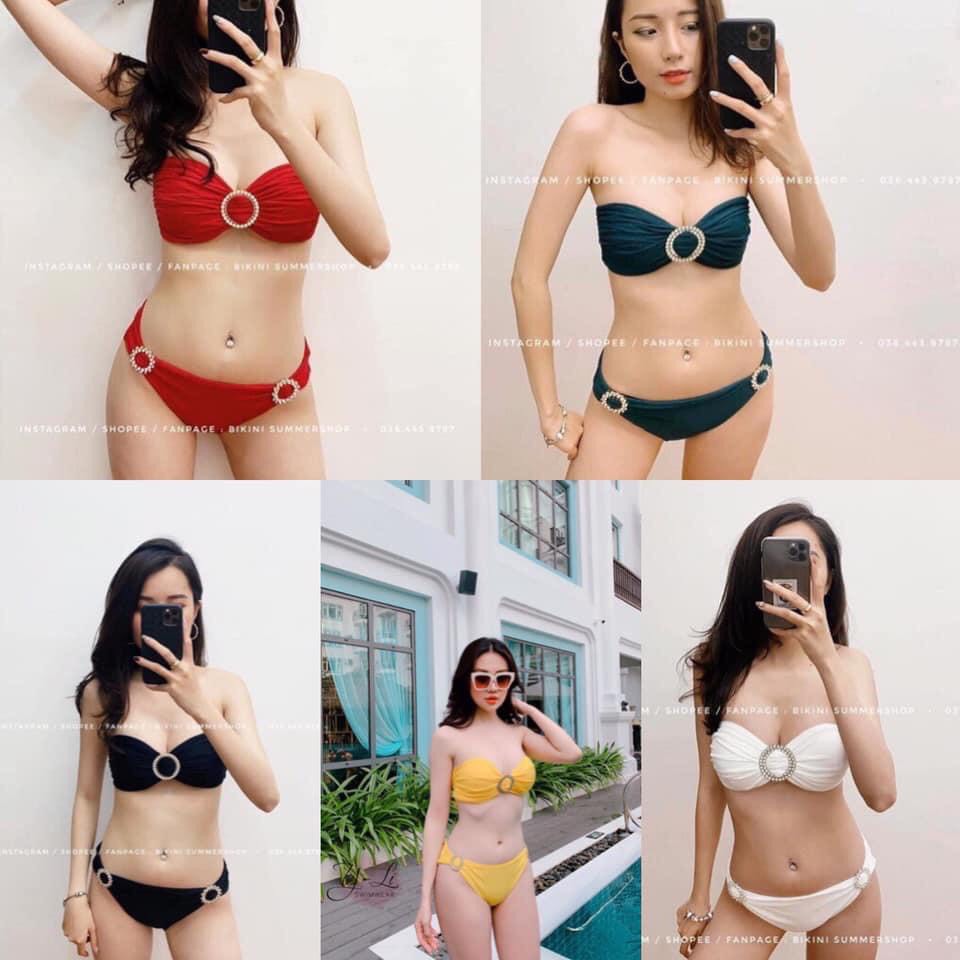 -[ CAO CẤP ] Bikini áo tắm 2 mảnh đính đá siêu xinh ( hàng sẵn )