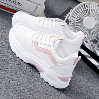 Giày nữ đế cao Sneaker chiều cao 2 sọc hottrend new GT0304- GOLDSNEAKER