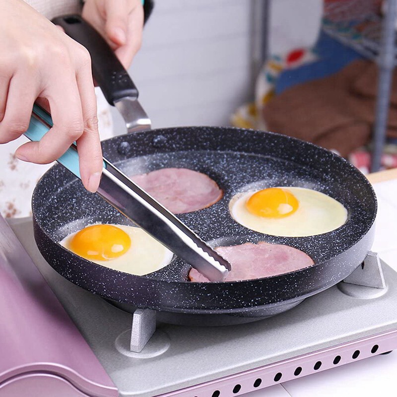 Aluminum 4-Cup Egg Frying Pan Non Stick Swedish Pancake, Plett,1 Pcs