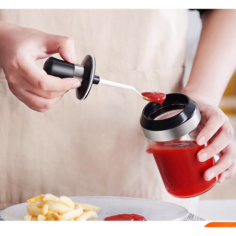 Set 5 lọ gia vị kèm thìa thủy tinh Misy Home