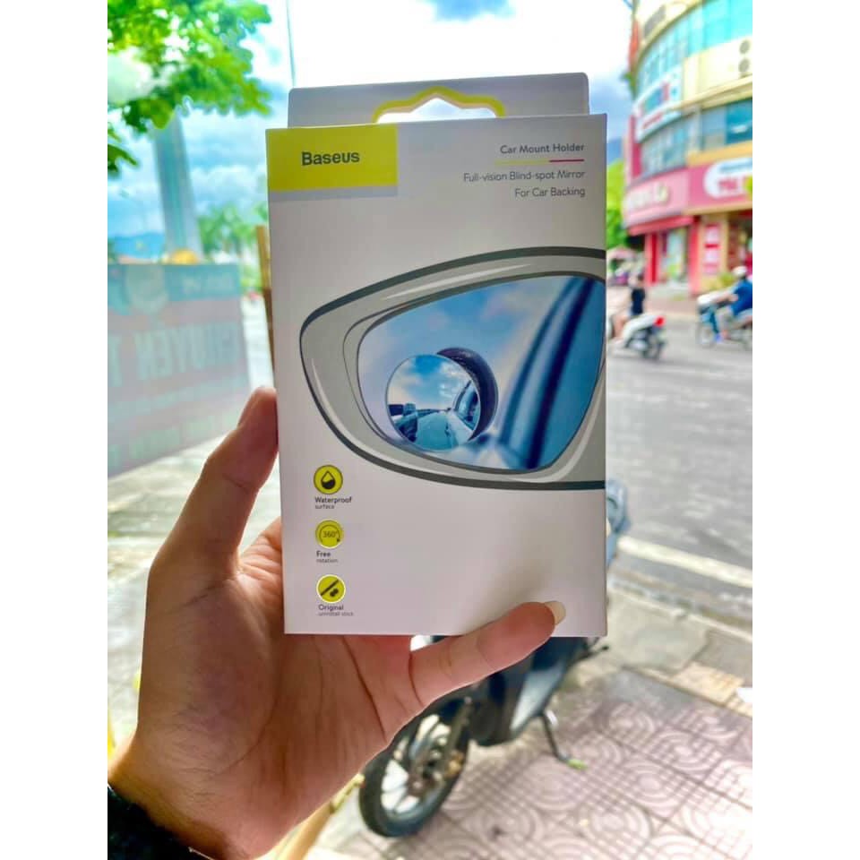 Gương cầu lồi ô tô baseus chống nước tăng góc nhìn cho oto - gương mini chống điểm mù cho xe hơi