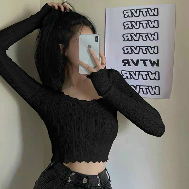 Áo lệch vai tay dài siêu xinh S65