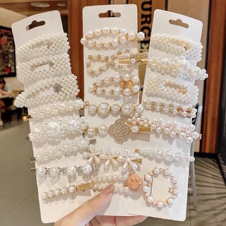 Kẹp tóc đính ngọc trai nữ tính Kẹp tóc tiểu thư Hàn Quốc siêu hot