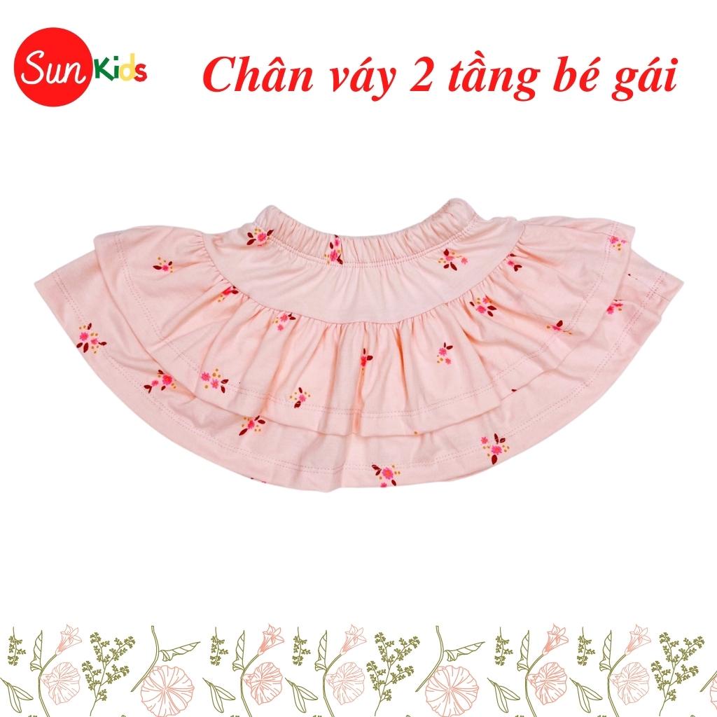 Chân váy cho bé, đầm bé gái 2 tầng, chất cotton, có quần đùi trong, size 6-10 - SUNKIDS