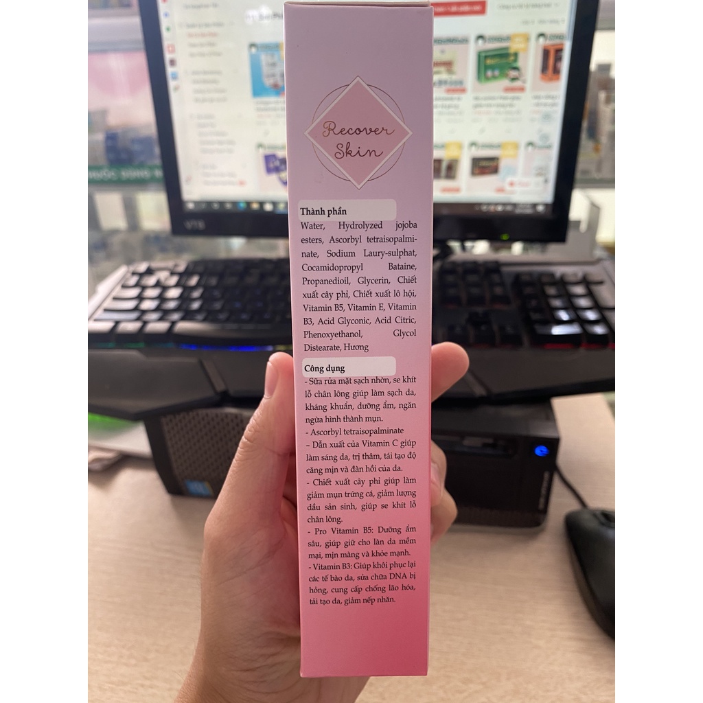 Sữa rửa mặt Recover Skin 100mg