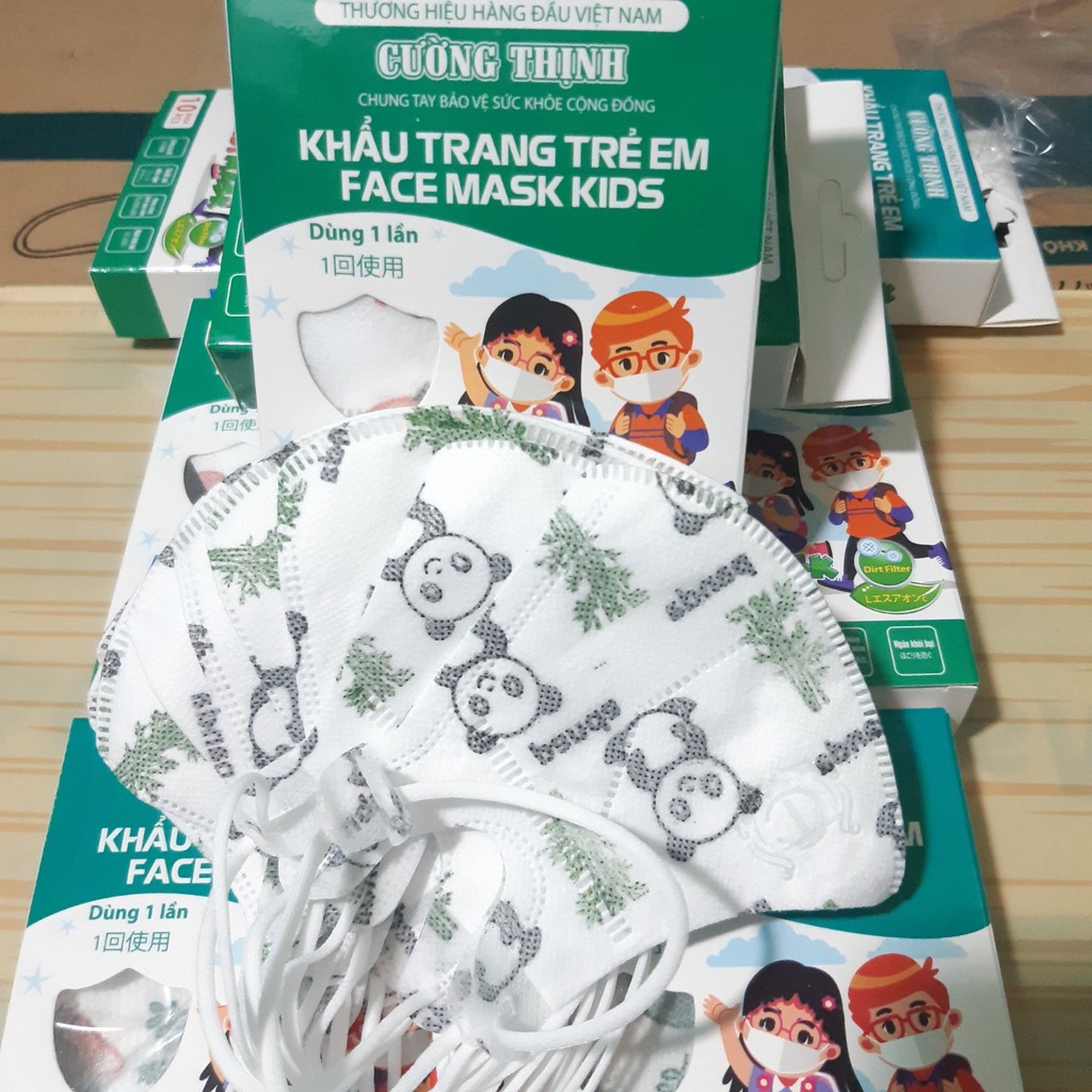 [BÉ 2-6 TUỔI ] Khẩu Trang 5D Kids Cho Bé Mask Cường Thịnh Họa Tiết Y Tế Xuân Lai Công Nghệ Nhật Bản Hộp 10C Bền Đẹp