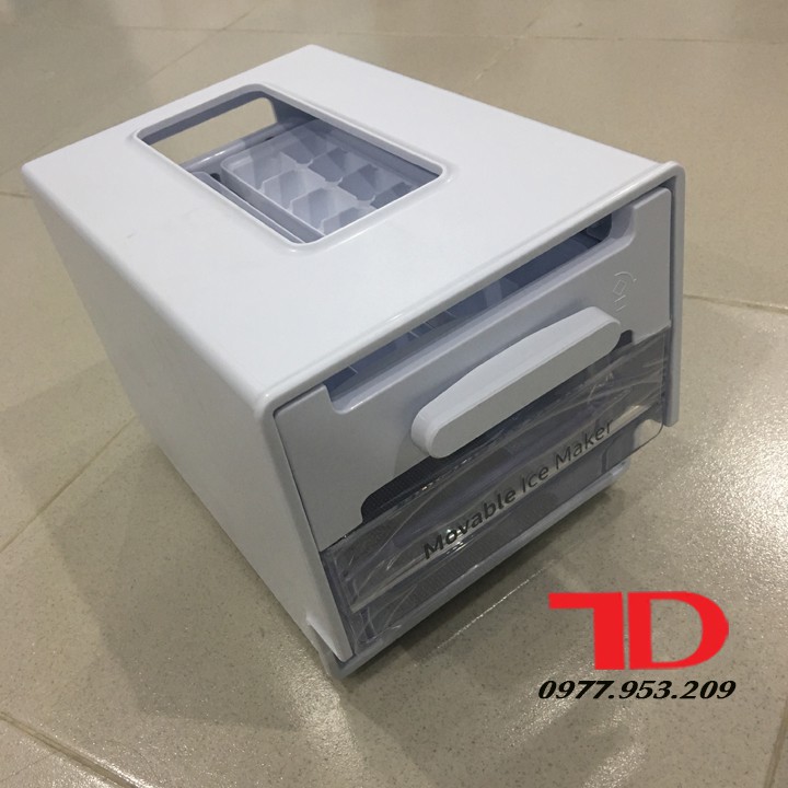 Khay làm đá Và Trữ Đá Viên Tiện Lợi Có Cần Xoay Để Rớt Đá Tự Động, Khay Làm Đá Cho Tủ Lạnh