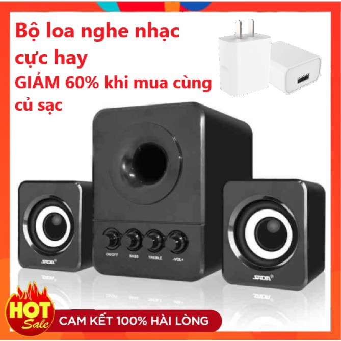 Loa Vi Tính, Máy Tính PC Cao Cấp Sada-203 Bass Khủng Bộ 3 Loa Âm Thanh Nghe Nhạc Cực Hay