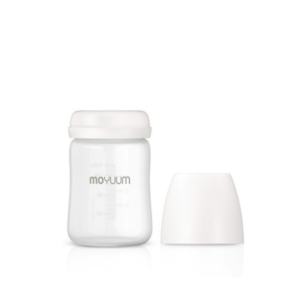 Bình sữa thuỷ tinh tráng silicon siêu nhẹ Moyuum