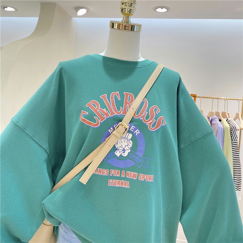 NRVP Áo Tay Dài Dáng Rộng Phong Cách Hàn Quốc Thời Trang Mới Cho Nữ