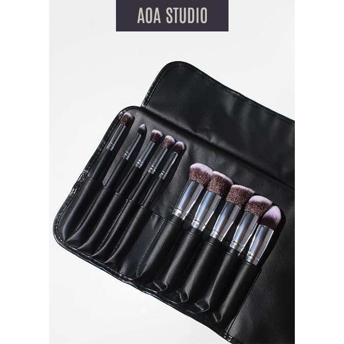 BỘ CỌ 10 CÂY + TÚI AOA STUDIO The 10-Piece Hi-DEF Brush Set + Brush Roll