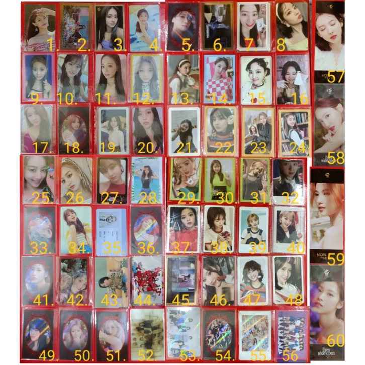 Thẻ ảnh card thành viên TWICE