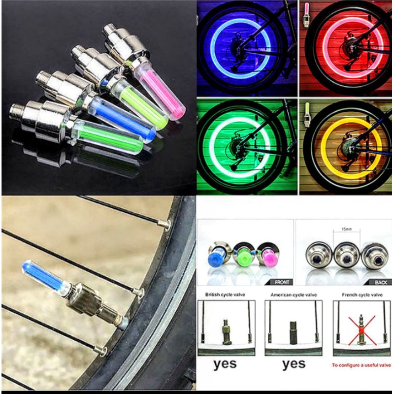 BỘ 2 NẮP GẮN CHÂN VAN XE MÁY XE XE ĐẠP ÔTÔ CÓ ĐÈN LED SIÊU ĐẸP MẪU MỚI ĐỒ CHƠI XE MÁY