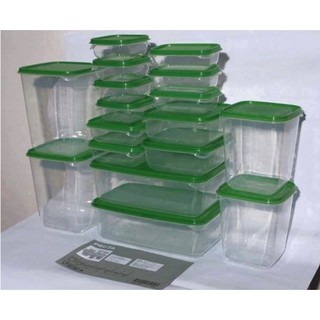 Set 17 Hộp Đựng Thức Ăn Để Tủ (Nhựa)