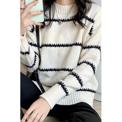 SUXI Áo sweater dài tay dáng rộng thiết kế mới thời trang theo phong cách hàn quốc cho nữ