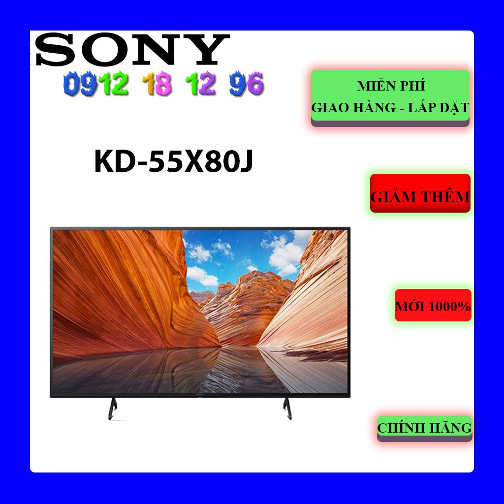 Android TV Sony 4K 55 inch KD-55X80J - 55X80J