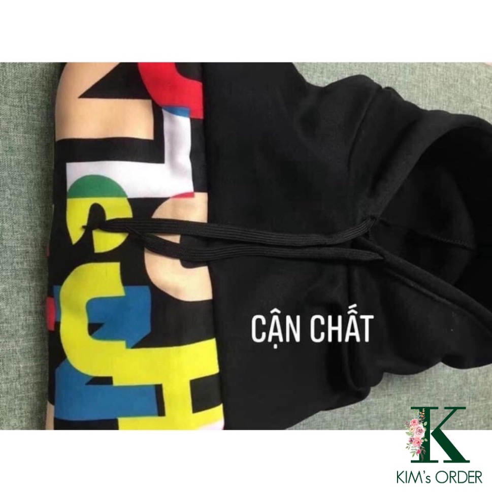 Áo Hoodie Nữ Dài Tay Màu Đen Phom Rộng Chất Nỉ Bông Dày Dặn Không Xù Có Mũ Phong Cách Hàn Quốc Thời Trang Hot Trend | BigBuy360 - bigbuy360.vn