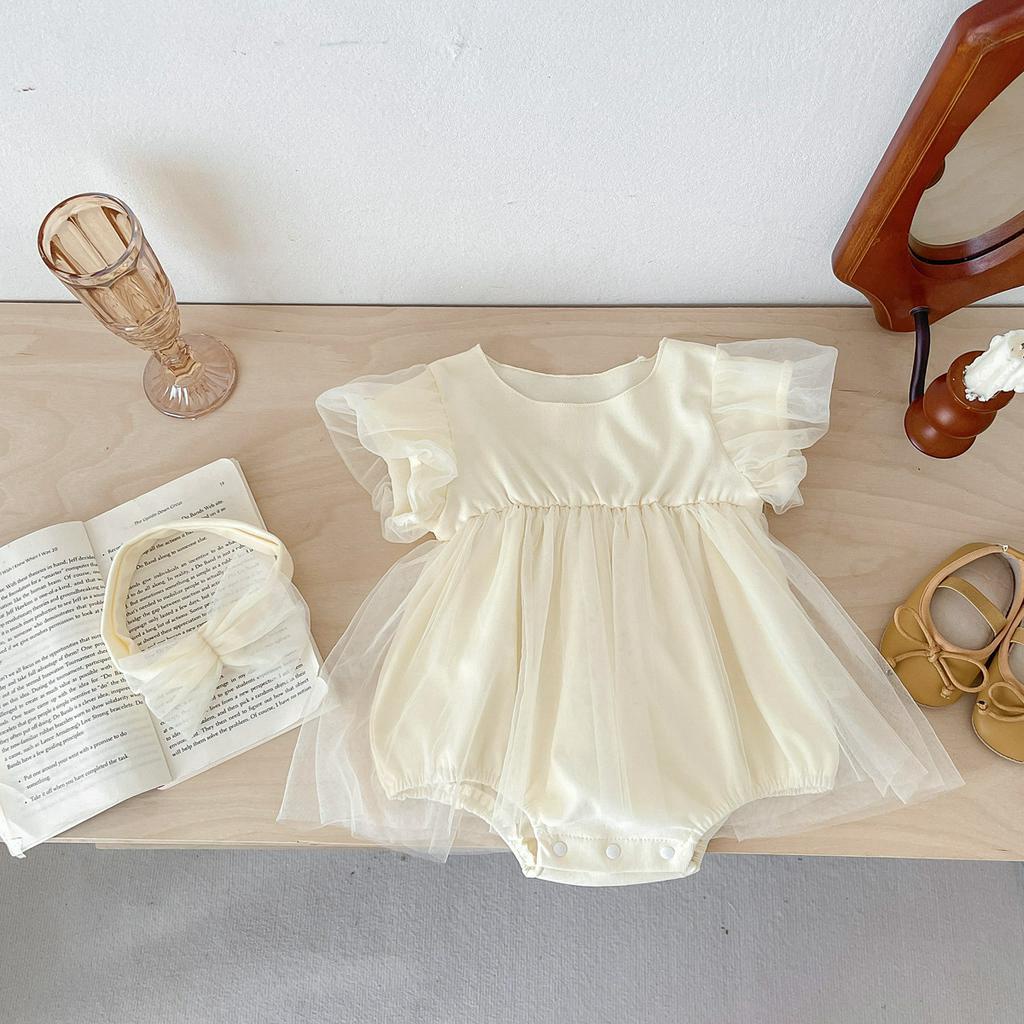 Bodysuit Một Mảnh Không Tay Dễ Thương Cho Bé