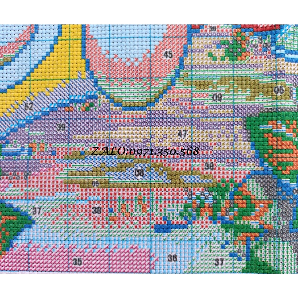 Tranh thêu chữ thập hoạt hình Doreamon DX1121-65x65cm