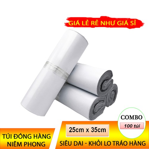 [THANH LÝ][25CM*35CM] 50 Túi đóng hàng niêm phong, gói hàng bán quần áo! SIÊU DAI, SIÊU CHẮC! GIÁ RẺ