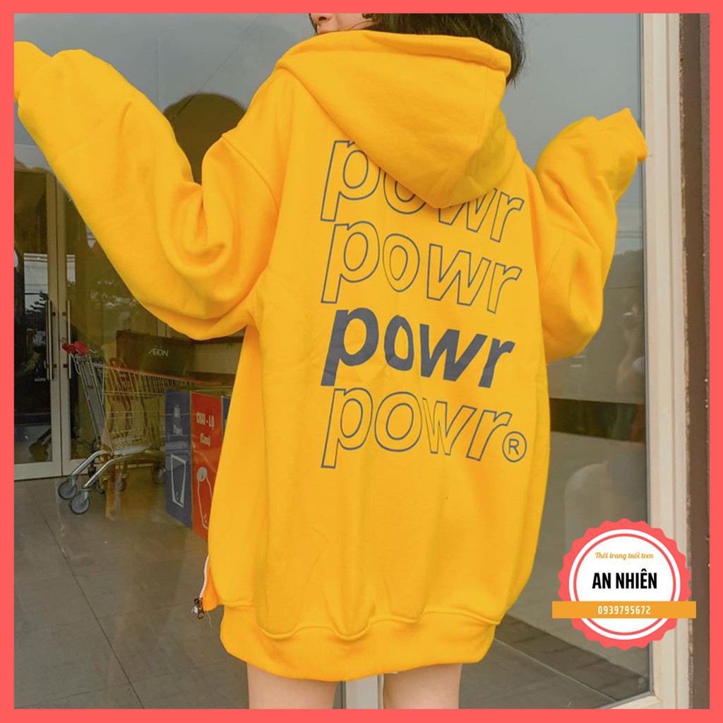 Áo Khoác Nỉ, Áo Hoodie in POWR Form Rộng Nam Nữ | Quango | BigBuy360 - bigbuy360.vn