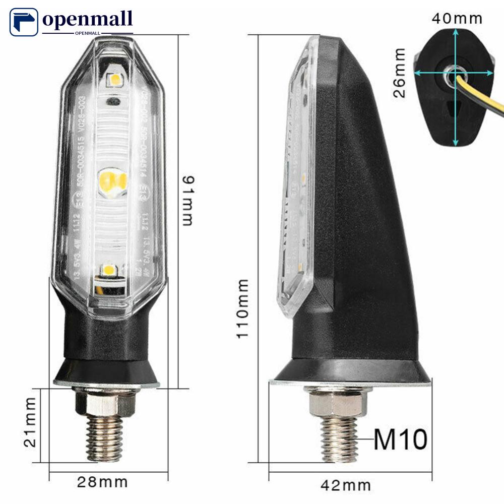 Set 2 Đèn Xi Nhan 3LED Gắn Đuôi Xe Mô Tô
