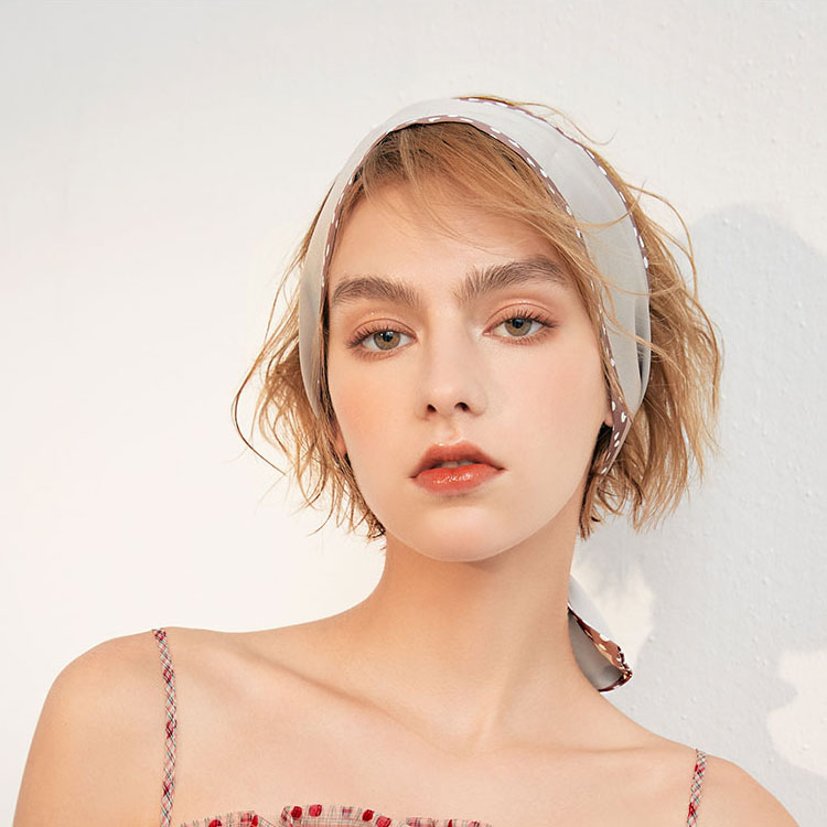 Khăn Quàng Cổ Kiêm Dây Cột Tóc Xinh Xắn Phong Cách Hàn Quốc