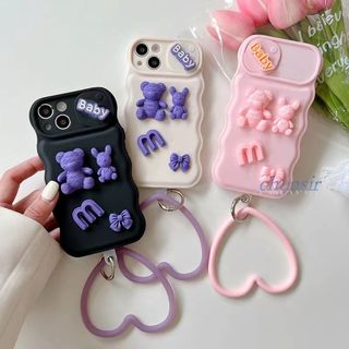 Ốp Điện Thoại Tpu Có Đệm Khí Chống Rơi Vỡ In Hình Gấu Đáng Yêu Cho IPhone 14 13 12 11 Pro Max 7 8 Plus
