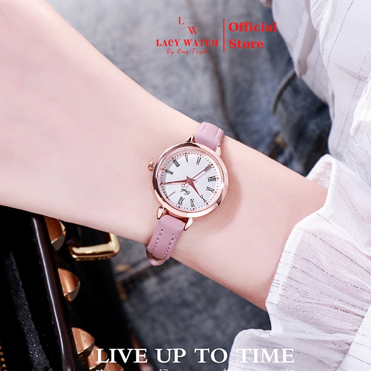 Đồng hồ nữ LaCy Watch đồng hồ đeo tay dây da chống nước mặt tròn nhỏ cọc số La Mã dễ thương DHVGE0011 | BigBuy360 - bigbuy360.vn