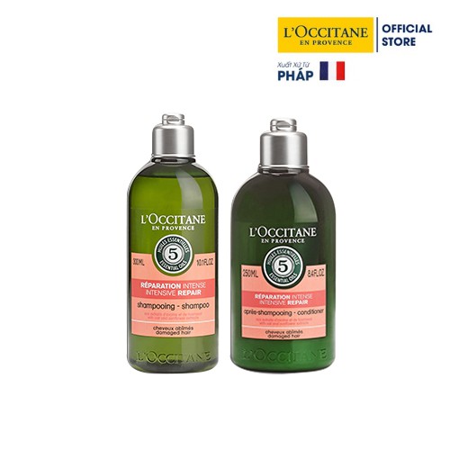 Dầu gội và dầu xả tóc Khô Và Hư Tổn L'Occitane Aroma Intensive Repairing 300ml &amp; 250ml